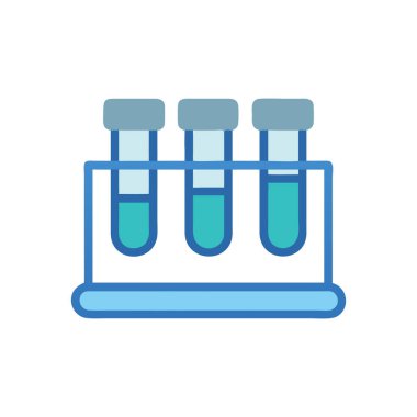 Test tüpleri düz simgesi