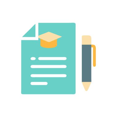 Eğitim renkli vektör simgesi.