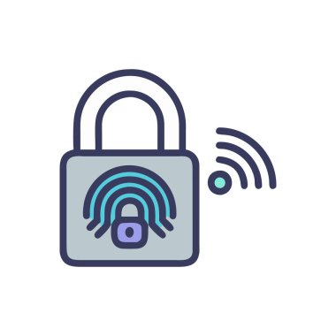 Anahtar simgesi, vektör illüstrasyonu ile kilitle