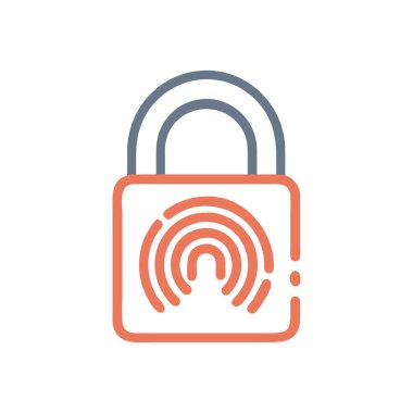 parmak izi ikonu vektör illüstrasyonu