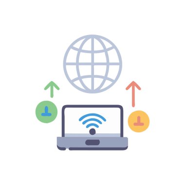 Internet ağ vektör simgesi