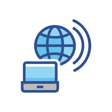 Kablosuz vektör çizimine sahip küresel wifi