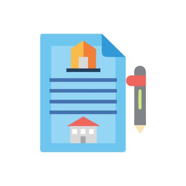 belge vektörü düz renk simgesi