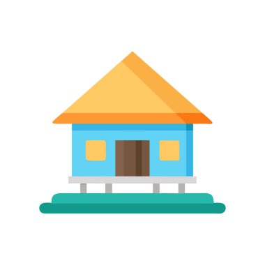 Ev ve bina sembolünün vektör çizimi. Stok için ev ve mimari vektör simgesi.