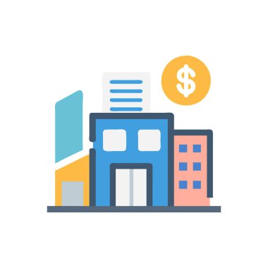 İş ve Finans renkli simge.