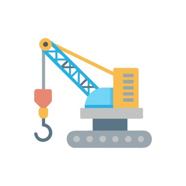 Vinç simgesi vektörü arkaplanda izole edildi