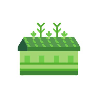 Düz stil vektör illüstrasyon dizaynında bitki