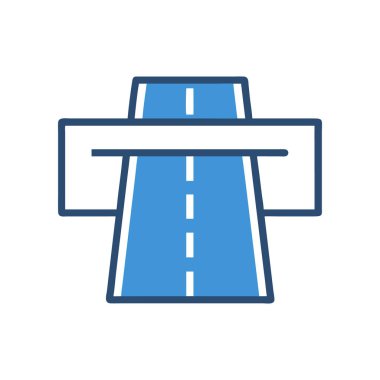 Yol simgesi, vektör illüstrasyonu