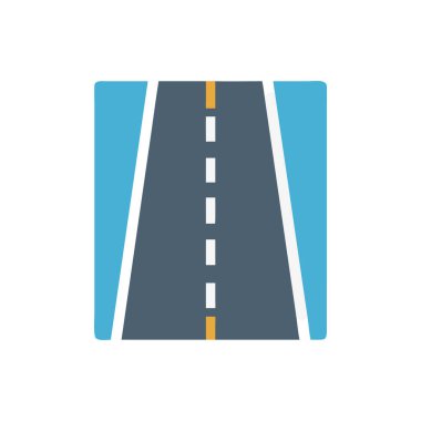 Yol renkli vektör simgesi