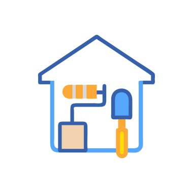 ev kontrol ikonu vektörü. izole edilmiş sınır sembolü çizimi