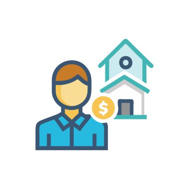 para ve finans renkli çizgi simgesi.