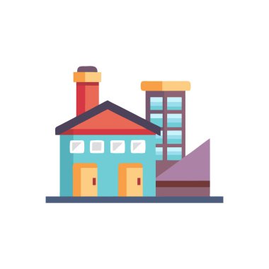 ev vektörü düz simge tasarımı