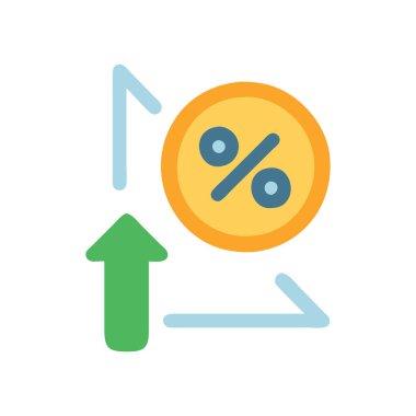 ok vektörü düz renk simgesi