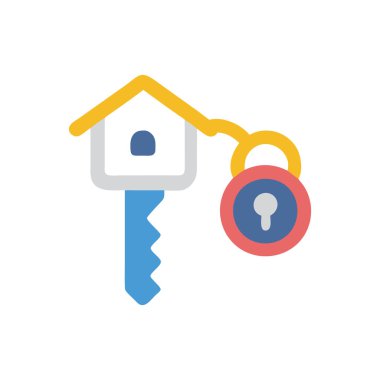 Anahtar simgesi vektör illüstrasyonu