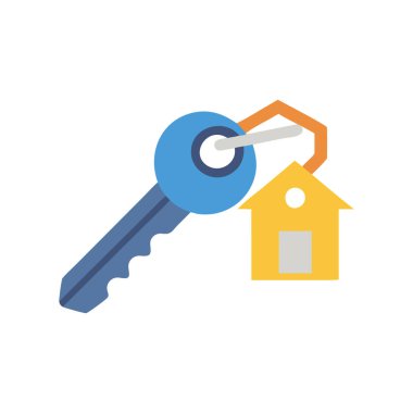 anahtar simge vektör illüstrasyon tasarımlı ev