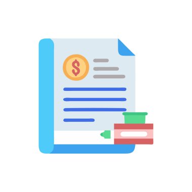 para ve ödeme düz ikon vektör çizimi