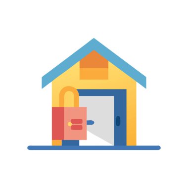 asma kilit simgesi ile ev