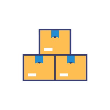 kutular doldurulmuş renk vektör simgesi dekoru