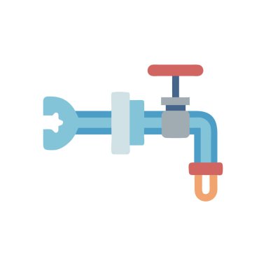 Su musluğu ikonu vektör illüstrasyonu