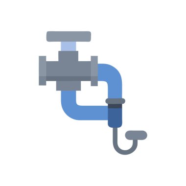 Musluk ikonu. düz çizim izole vektör işareti