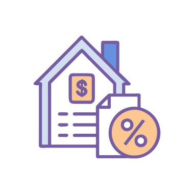 ev kredisi ikonu vektör illüstrasyonu