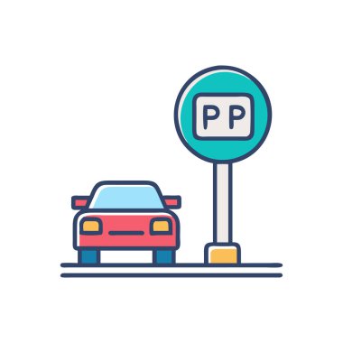 park vektörü illüstrasyonu.