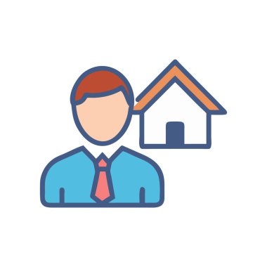 Şeffaf bir arkaplanda iş adamı vektör çizimi. Birinci kalite semboller. Konsept ve grafik tasarımı için vuruş simgesi.