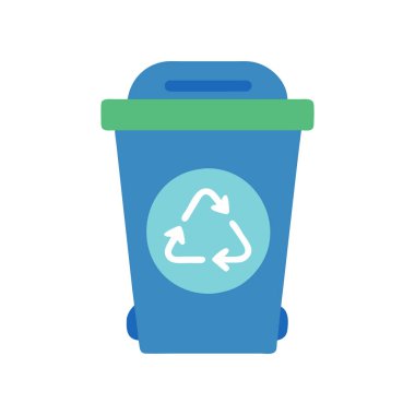 Beyaz arka plan üzerinde çöp kutusu işareti izole çöp kutusu simge vektör