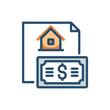 Düz stil emlak simgesi.