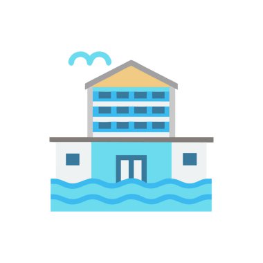 su oluşturma düz vektör simgesi tasarımı