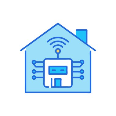 akıllı ev denetimi simgesi vektör çizimi çizimi