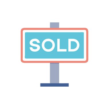 Satılmış işaretin vektör illüstrasyonu