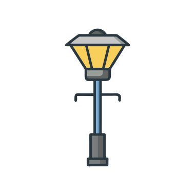 Sokak lambası ikon vektörü. Web ve mobil tasarım sembolü.
