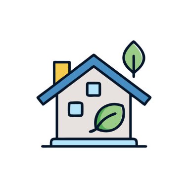 ev vektörü düz renk simgesi