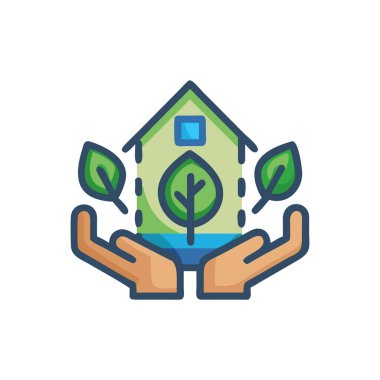 Ekoloji ve çevre ikonu. vektör