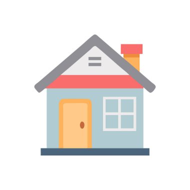 ev vektörü düz renk simgesi