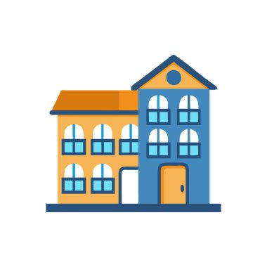 okul binaları ve inşa vektörü