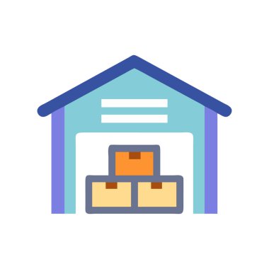 Depo simgesi vektör illüstrasyonu