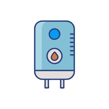 ısıtıcı vektör düz renk simgesi