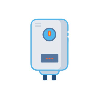 Elektrikli ısıtıcı simgesinin vektör illüstrasyonu