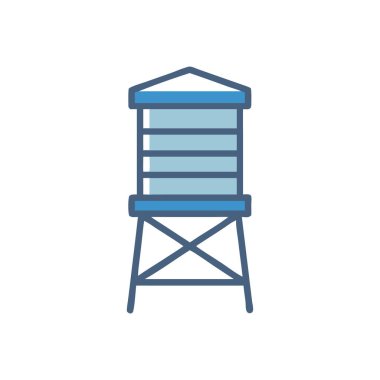 Su vektör çizimi olan inşaat kulesi