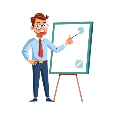 iş adamının çizgi film karakteri