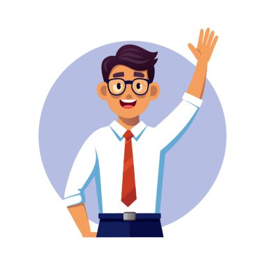 Kolları açık iş adamı