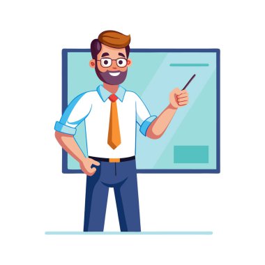 tablet bilgisayar ile genç işadamı