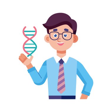 DNA sembollü bilim adamı.