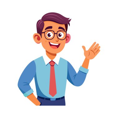 İş adamı çizgi film tasarımı, vektör illüstrasyonu 10 grafiklik