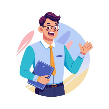 mutlu bir adam ile bir laptop