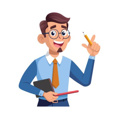 Elinde kitapla genç ve mutlu bir öğrenci.