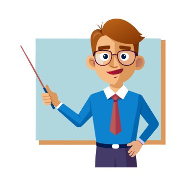 Okuldaki genç adam.