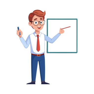 Kurul vektör illüstrasyon tasarımına sahip iş adamı karakteri